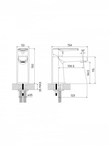 Купить Смеситель Iddis Runo RUNSB00i01 для умывальника по низкой цене