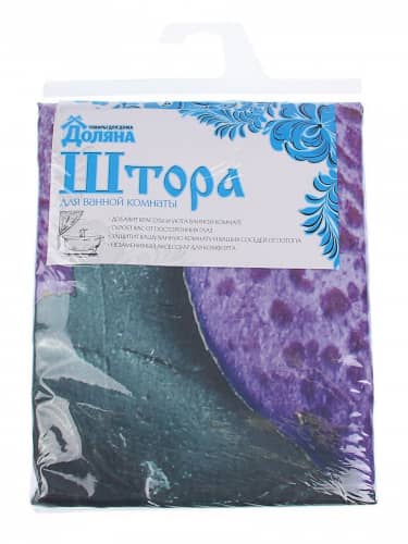 Купить Штора Доляна Камни и цветы для ванной 180x180 см по низкой цене