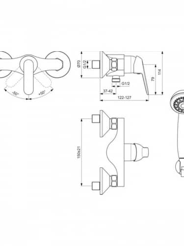Купить Смеситель Vidima Fine BA387AA для душа по низкой цене