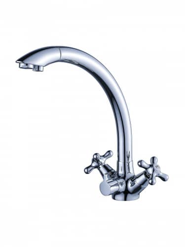 Купить Смеситель Diadonna для кухни мойки с подключением к фильтру с питьевой водой высокий излив хромированный по низкой цене