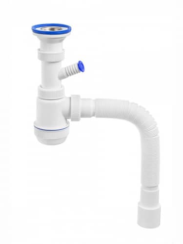 Купить Сифон Virplast Мини Элит для раковины с чашкой D63 мм, отводом для стиральной машины и трубой 11/2 - D40/50 мм по низкой цене