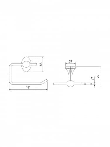 Купить Держатель Iddis Male Malss00i43 для туалетной бумаги без крышки сплав металлов по низкой цене