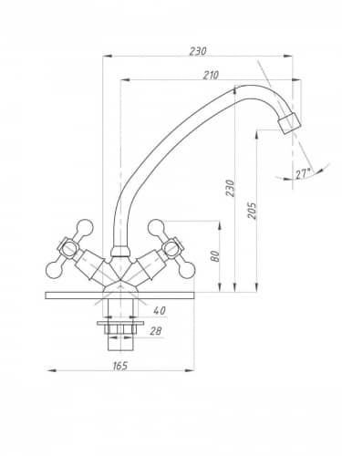 Купить Смеситель Fauzt FZ223-A32  для мойки на гайке по низкой цене