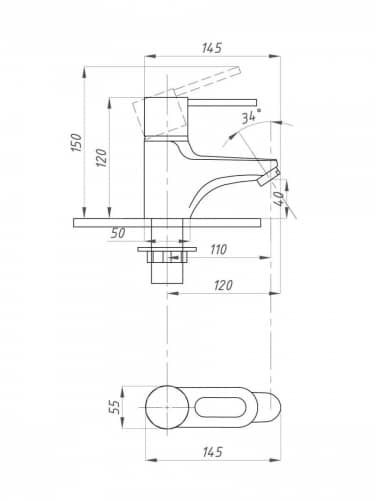 Купить Смеситель Профсан ПСМ-740-К/008 для раковины по низкой цене