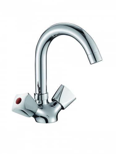 Купить Смеситель Agger Retro-s A1801100 двухзахватный для раковины хром по низкой цене