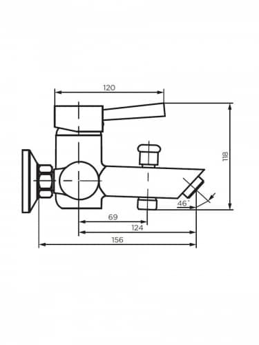 Купить Смеситель Dorff Logic D3010000SS для ванны и душа по низкой цене