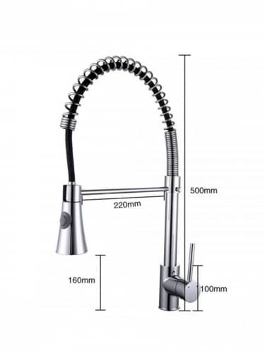 Купить Смеситель Frap для кухни с вытяжным изливом на пружине однорычажный 2 режима по низкой цене