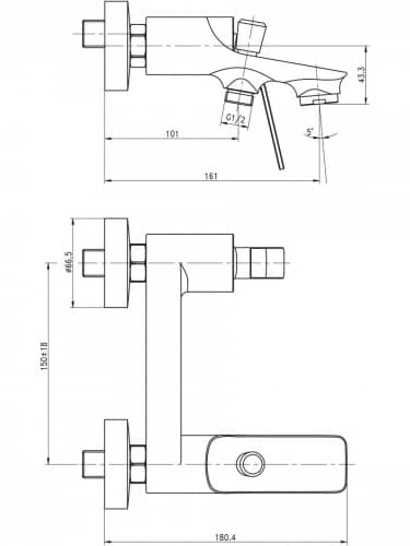 Купить Смеситель Argo 35-05 P Adam для ванны по низкой цене