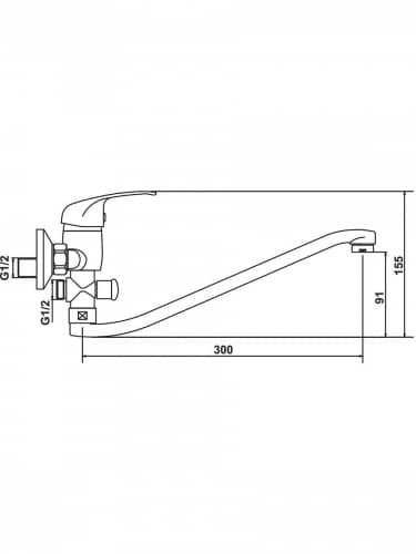 Купить Смеситель Argo 35-S35 Stroy для ванны и умывальника по низкой цене
