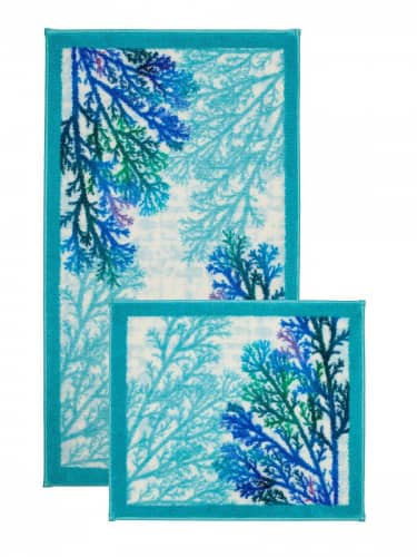 Купить Комплект ComeForte ковриков из 2шт. для в/к CORAL/Кораллы 57x100 и 50x57 Mavi/синий по низкой цене