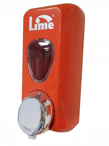 Купить Диспенсер Lime для жидкого мыла-пены оранжевый 0.6 л по низкой цене