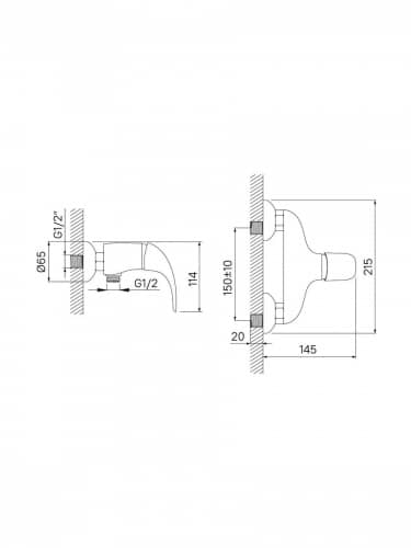 Купить Смеситель Iddis Leaf LEASB00I03WA для душа по низкой цене