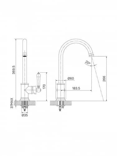 Купить Смеситель Iddis Oxford OXFSBJ0i05 для кухни по низкой цене