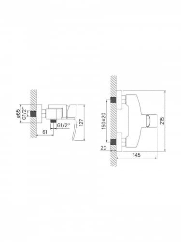 Купить Смеситель Iddis Vane VANSB00i03WA для душа по низкой цене