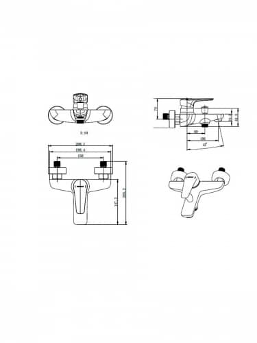 Купить Смеситель Bravat  Arden F6351385CP-01-RUS для ванны с душем по низкой цене
