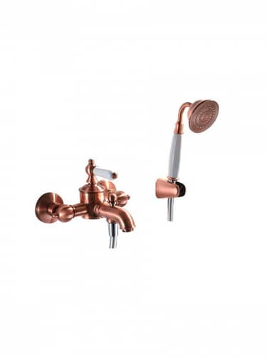 Купить Смеситель Bravat Art F675109U-B1-RUS F675109U-B для ванны с коротким изливом с аксессуарами по низкой цене