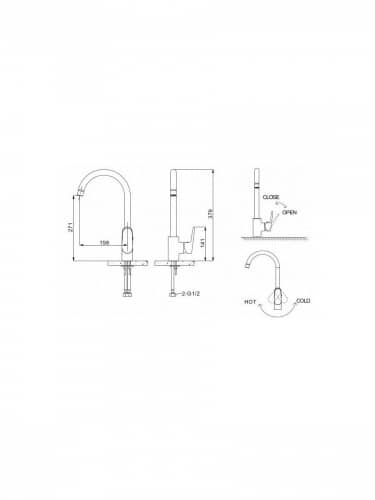 Купить Смеситель Bravat Pure F7105161C для кухонной мойки по низкой цене