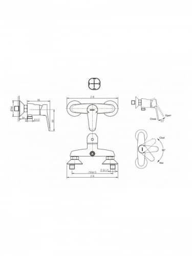 Купить Смеситель Bravat ECO F9111147C-01 для душа по низкой цене