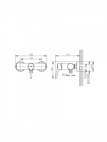 Купить Смеситель Bravat Palace F9172217CP-01-RUS для душа по низкой цене