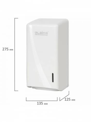 Купить Диспенсер Лайма Система T3 для туалетной бумаги листовой белый пластик по низкой цене