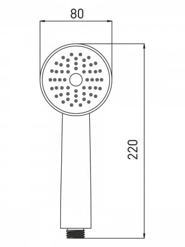 Купить Лейка Gross Aqua Optima GA2305 для душа 1 режим по низкой цене