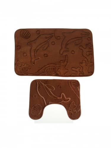 Купить Коврик Zappa Дельфины для ванны и туалета 2 шт 40х50, 50х80 см по низкой цене