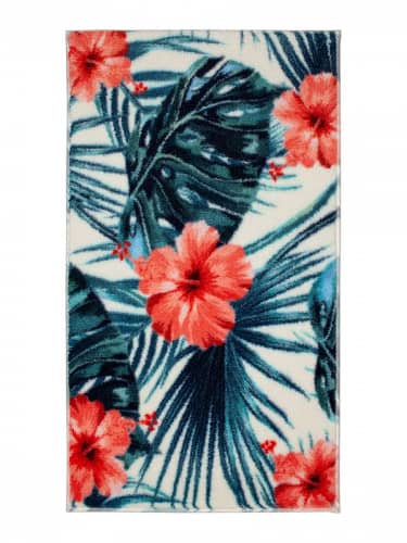 Купить Коврик ComeForte Hibiscus комплект из 2шт для ванной комнаты коралловый 57x100 см 50x57 см по низкой цене