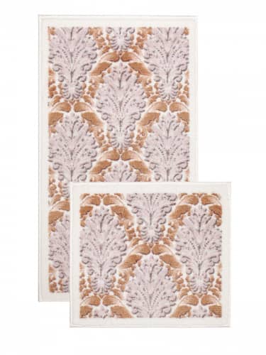 Купить Коврик ComeForte Ornamental комплект из 2 шт для ванной комнаты бежевый 57x100 см 50x57 см по низкой цене