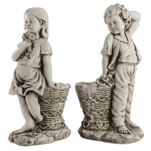 Купить Фигура с кашпо Дети 69 см микс по низкой цене