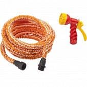 Купить Набор Grinda 428496-15 поливочный удлиняющийся шланг 5-15 м и пистолет-распылитель по низкой цене