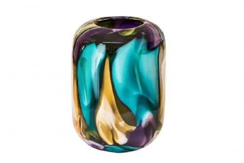 Купить Ваза Garda Decor HJ1510-26-M43 стеклянная цветная H26D18,5 по низкой цене
