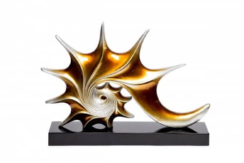 Купить Статуэтка Garda Decor D5234 Абстракция Ракушка золотая 43х6х31 см по низкой цене