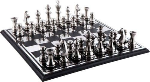 Купить Декор MHLiving шахматная доска с алюминиевыми фигурами 42214 008127 по низкой цене