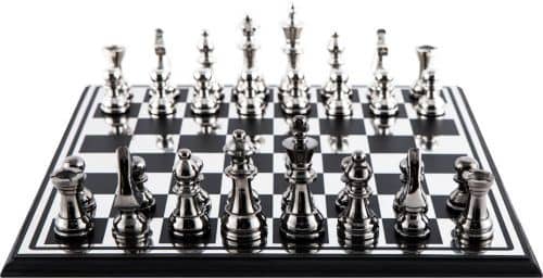 Купить Декор MHLiving шахматная доска с алюминиевыми фигурами 42214 008127 по низкой цене