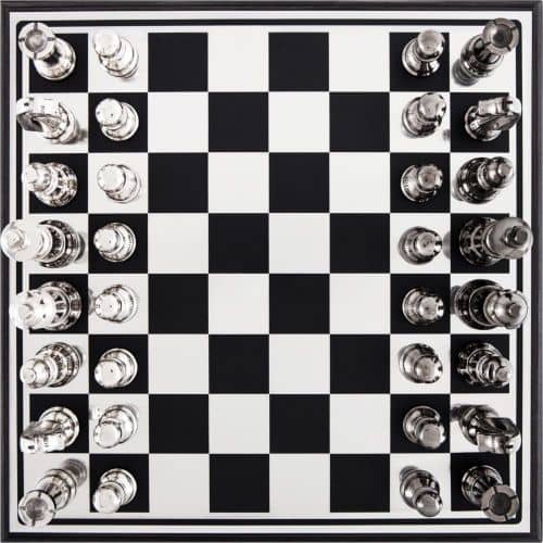Купить Декор MHLiving шахматная доска с алюминиевыми фигурами 42214 008127 по низкой цене