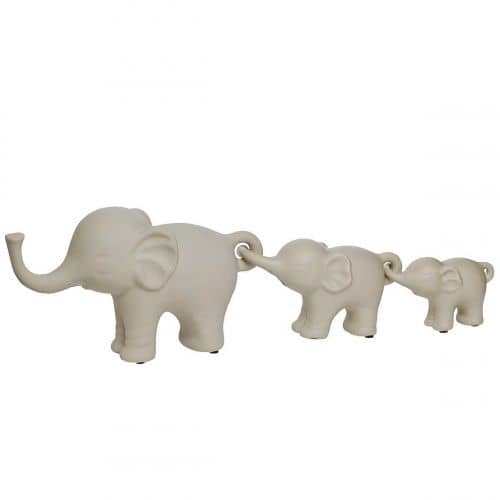 Купить Статуэтка Garda Decor 10K8869/8872AB Слоники бежевая набор по низкой цене