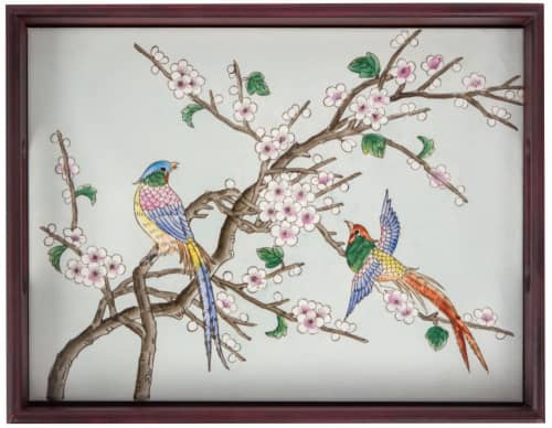 Купить Поднос MHLiving Parakeets 007340 по низкой цене