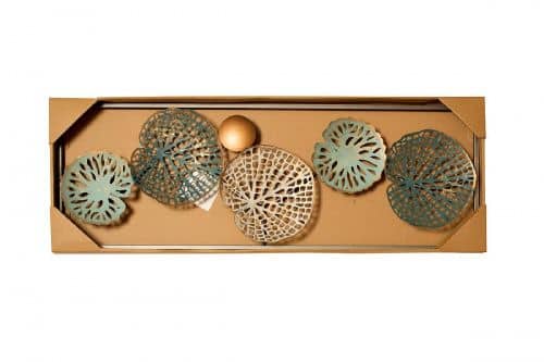 Купить Панно Garda Decor Листья декоративное настенное 37SM-0717-A 31,1х89,5х4,4 см по низкой цене