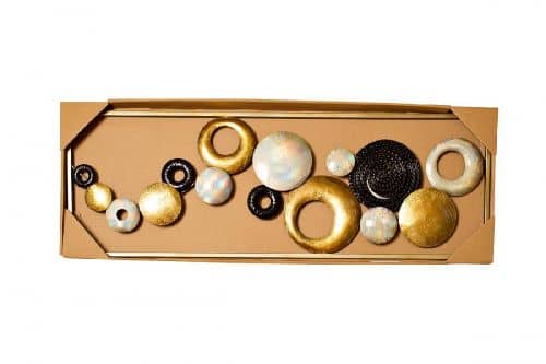 Купить Панно Garda Decor Круги 37SM-0716-A декоративное настенное 31,1х89,5х3,8 см по низкой цене