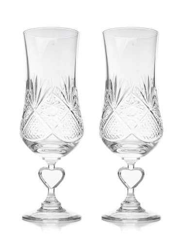 Купить Бокал Неман 1883 Червы для пива хрустальный, набор из 2 шт 500 мл по низкой цене