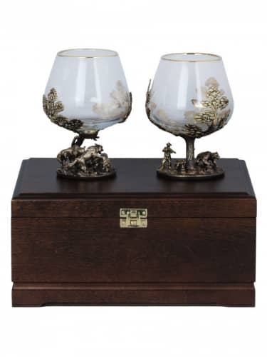 Купить Бокал Город Подарков Волки и Охота на Медведя, набор из 2 шт по низкой цене