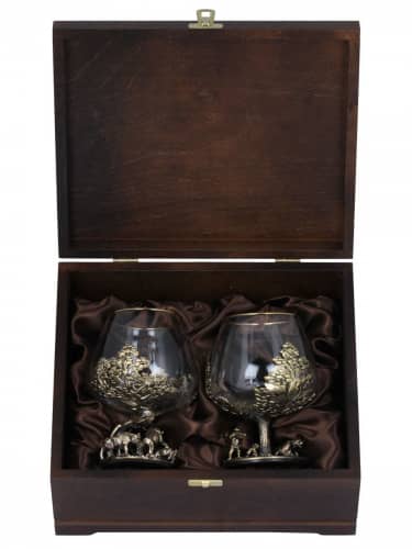 Купить Бокал Город Подарков Волки и Охота на Медведя, набор из 2 шт по низкой цене