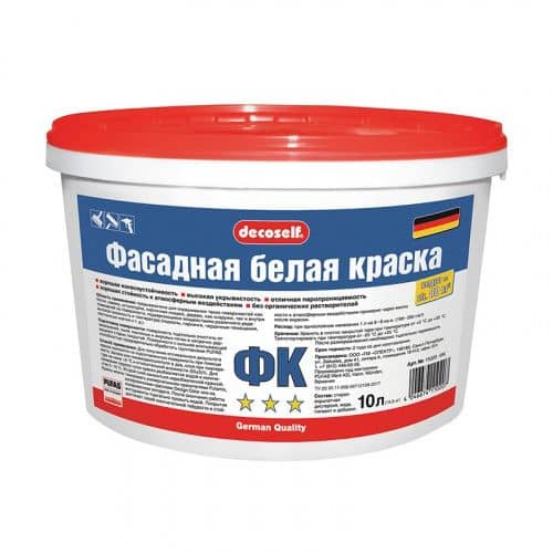 Купить Краска PUFAS Decoself D в/д фасадная 10 л по низкой цене