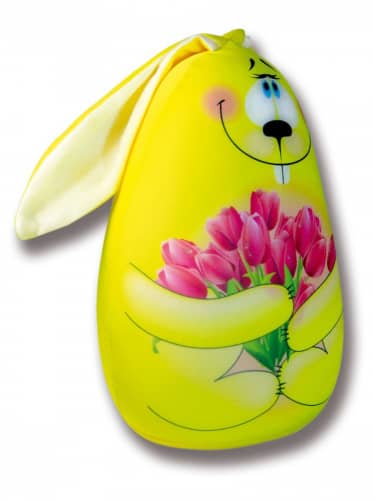 Купить Подушка Штучки, к которым тянутся ручки антистресс в форме игрушки Заяц с тюльпанами по низкой цене