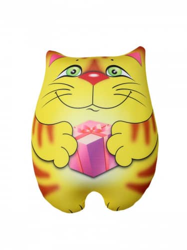 Купить Подушка Штучки, к которым тянутся ручки декоративная антистресс в форме игрушки Кот с подарком по низкой цене