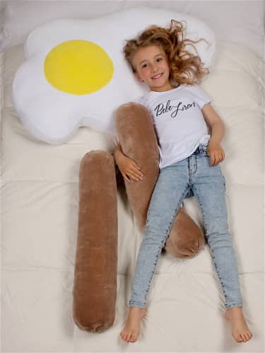 Купить Подушка Bebe Liron игрушка декоративная Завтрак Яичница с сосисками по низкой цене