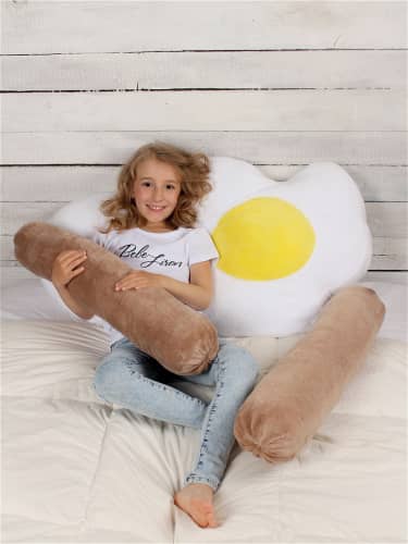 Купить Подушка Bebe Liron игрушка декоративная Завтрак Яичница с сосисками по низкой цене