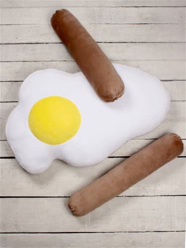 Купить Подушка Bebe Liron игрушка декоративная Завтрак Яичница с сосисками по низкой цене