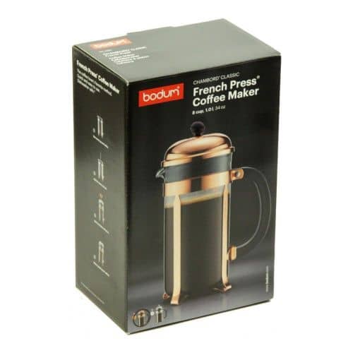 Купить Кофейник френч-пресс Bodum Chambord медный 1 л по низкой цене