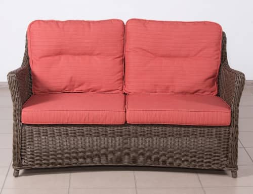 Купить Диван ТЕРРАСА Люкс КОРФУ низкий, 2-х местный, плетеный, лаунж, жгут 30832-1кр по низкой цене